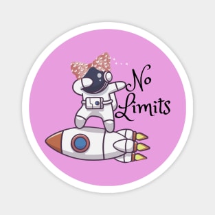 No Limits Bowhead Astronaut Rocket Surfing Magnet